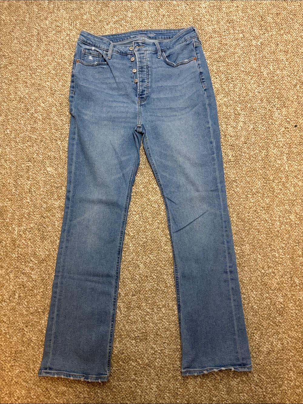 Kicker boot cut extra High-Rise Button Blue Women's Jeans